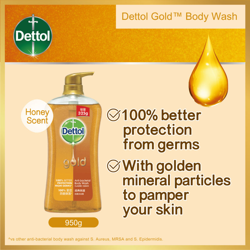 Dettol Gold Classic Clean Shower Foam 950g