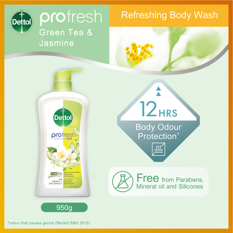 Dettol Profresh Green Tea&Jasmine Body Wash 950g