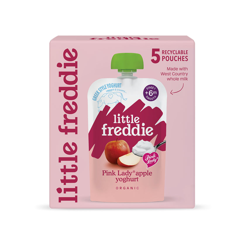 Little Freddie Organic Creamy Pink Lady Apple Greek Style Yoghurt 100g x 5pcs