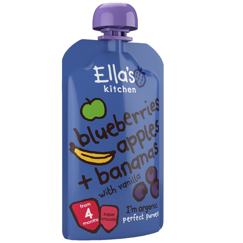 Ella's Kitchen Blueberries, Apples, Bananas With Vanilla 120g