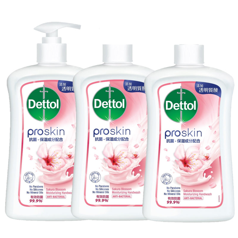 Dettol Proskin Sakura Blossom Moisturising Handwash 500gx3pcs
