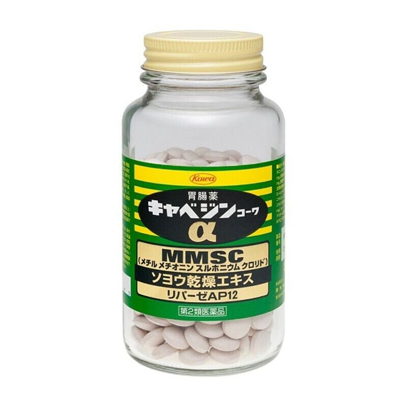Authentic Japan KOWA Cabagin-A MMSC 300 tablets for stomach nourishment and stomach pain relief for adults, gastrointestinal discomfort and indigestion