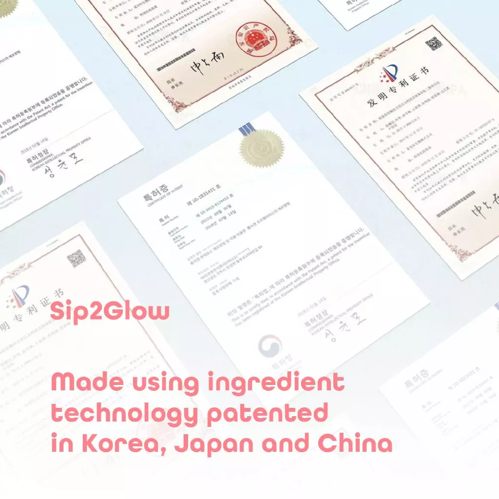 Sip2Glow Advanced Collagen Drink with Korean Collagen Tripeptide 1 box 7 bags