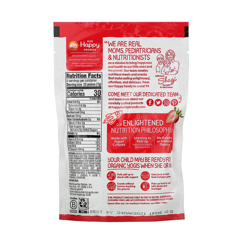 Happy Baby Organics Yogis Strawberry 28g