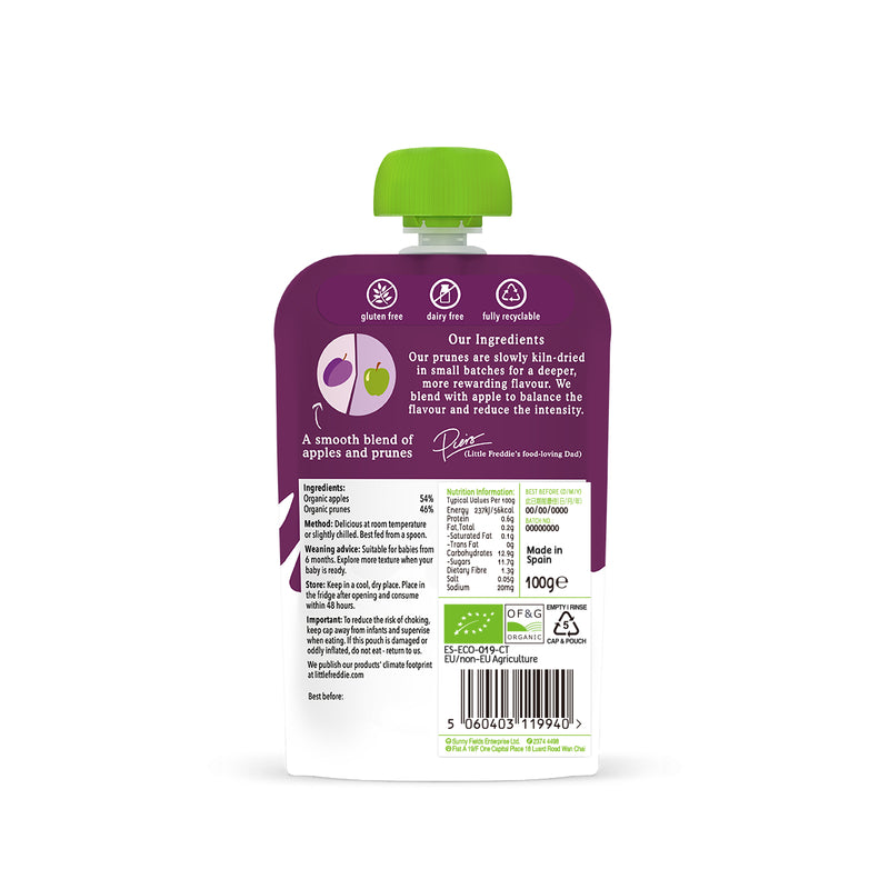Little Freddie Organic Balanced Prunes&Apples 100g