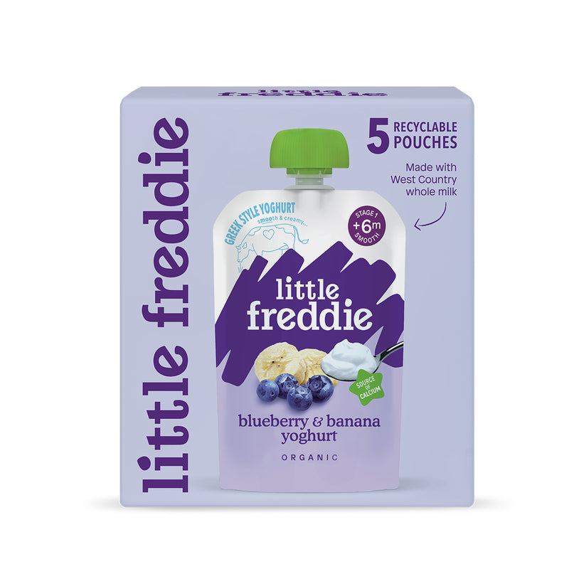 Little Freddie Organic Creamy Blueberry&Banana Greek Style Yoghurt (Multipack) 100g x 5