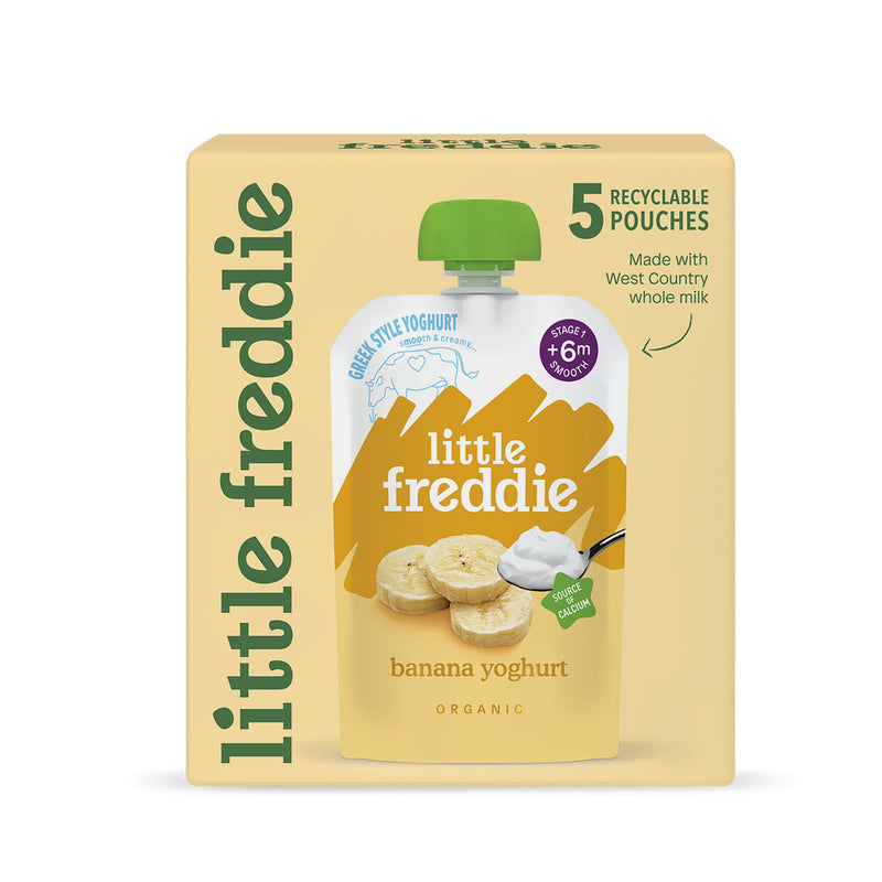 Little Freddie Organic Creamy Banana Greek Style Yoghurt (Multipack) 100g x 5 Packs