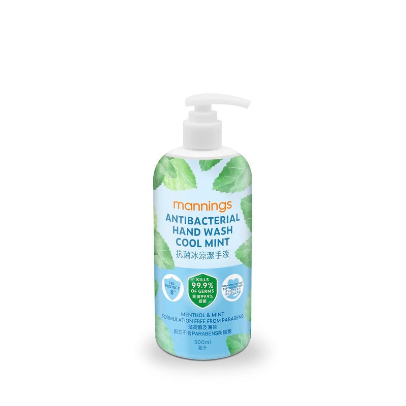 Mannings Antibacterial Hand Wash Cool Mint 500ml