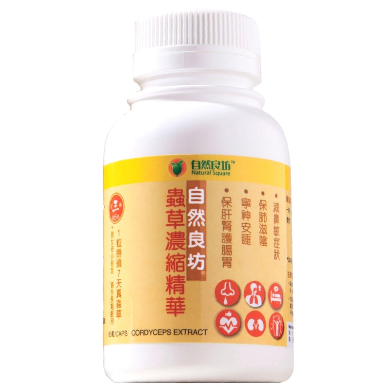 Natural Square Cordyceps Extract 60pcs