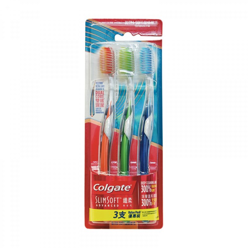 Colgate Slimsoft Advanced Toothbrush 3pcs