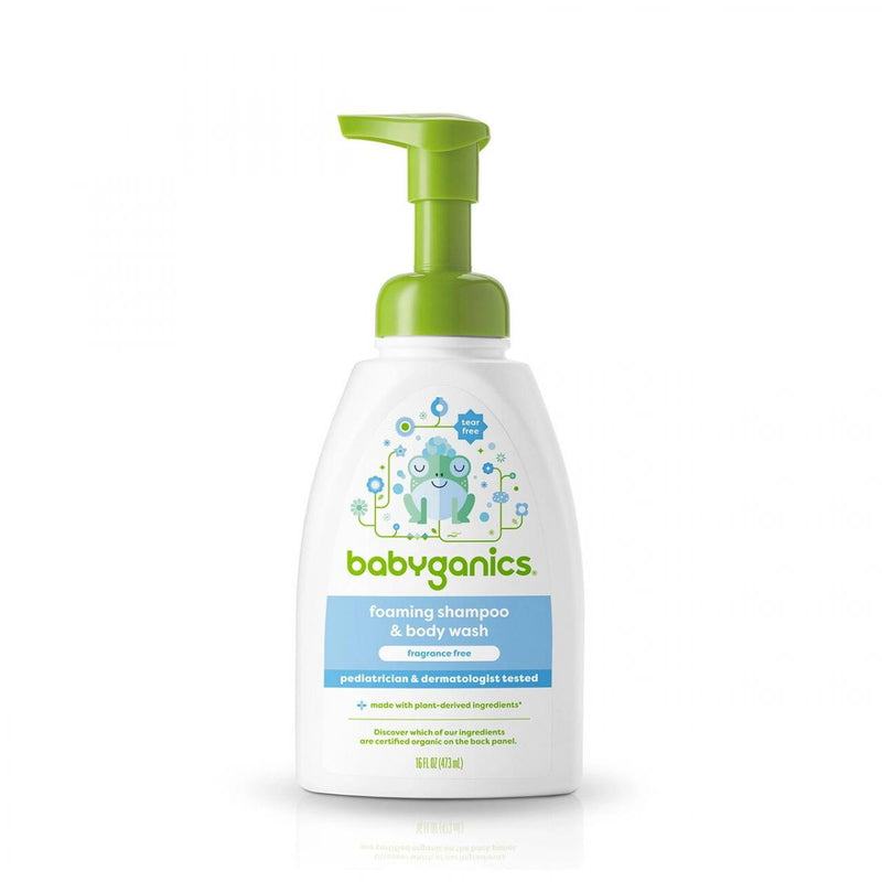 Babyganics foaming shampoo & body wash (Fragrance Free) 473ml