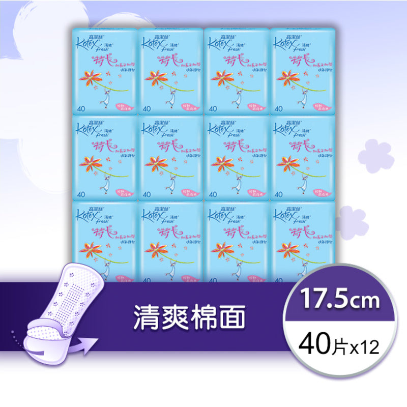 Kotex Fresh Long Panty Liner 40pcs x 12 Pack(Full Case)