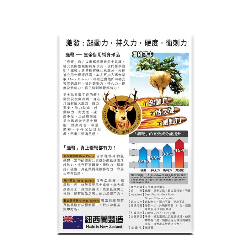 Herb Standard Deer Pizzle Essence 45 Capsules