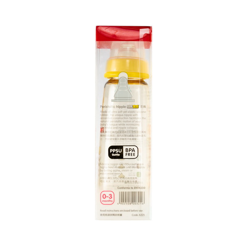 PIGEON PPSU Bottle, w/Peristaltic Nipple, 240ml