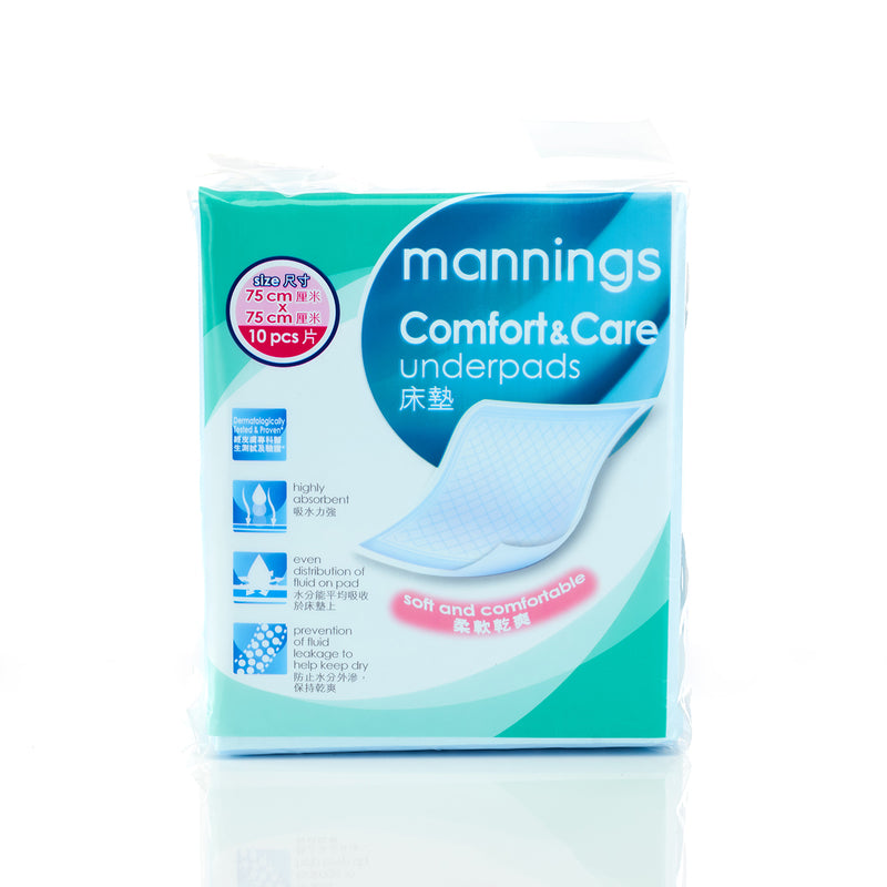 Mannings Underpads (75cm x 75cm) 10pcs