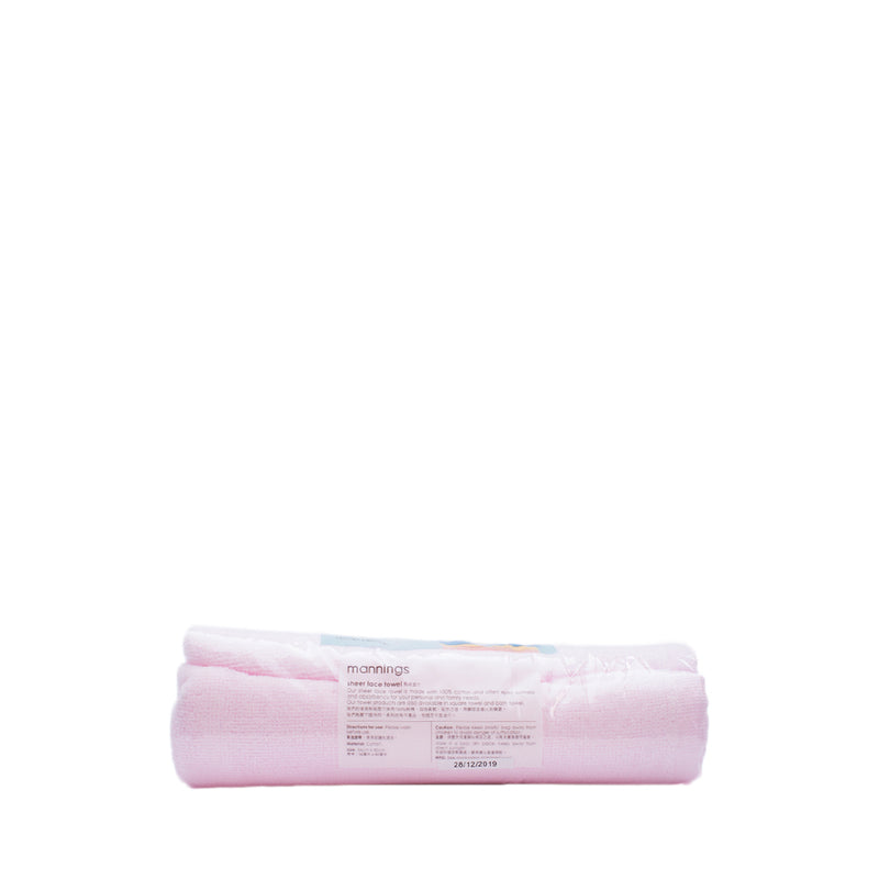 Mannings Sheer Face Towel (Random Color) 1pc