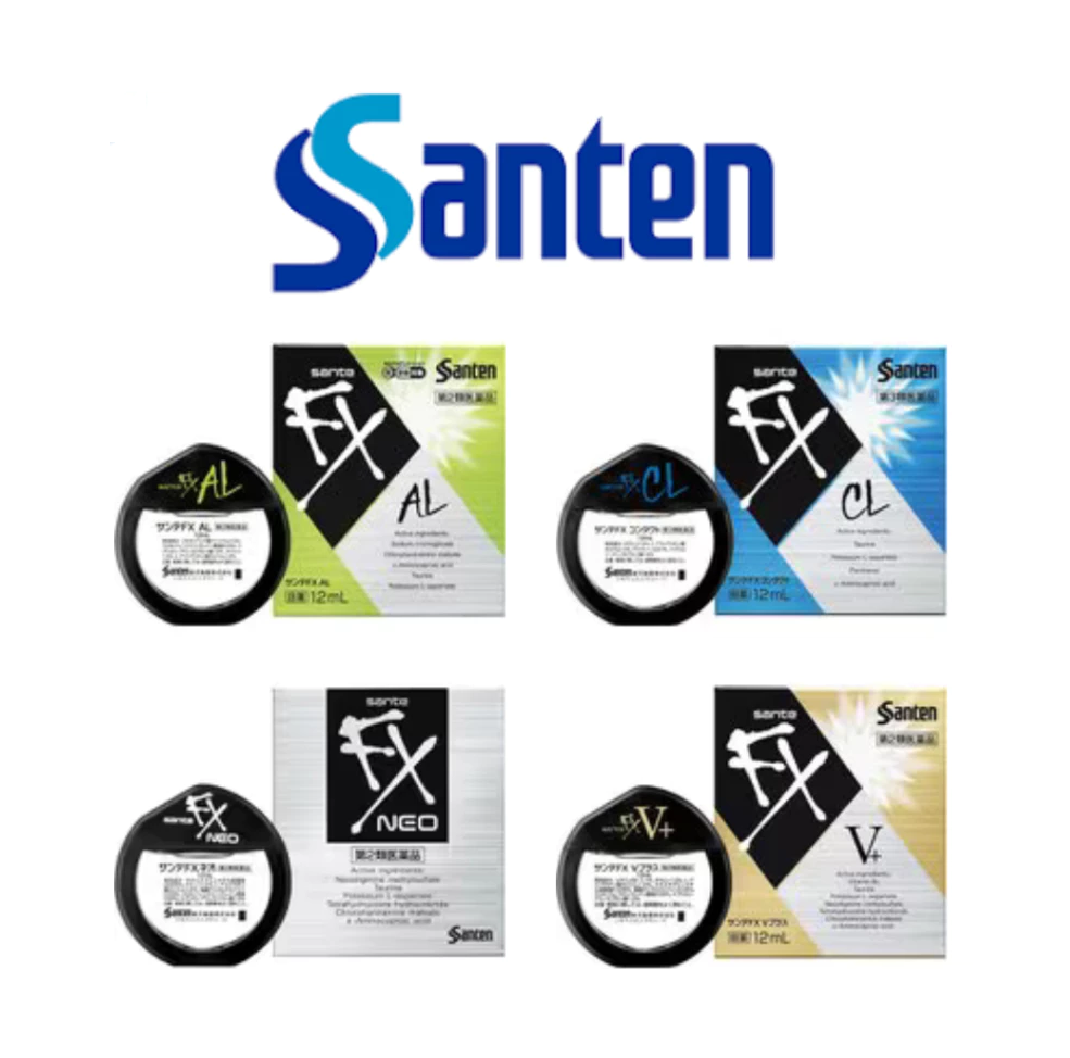 Japan Santen FX NEO eye drops, relieve eye fatigue, congestion and dryness, alleviate inflammation, remove yellow and red bloodshot 12ml