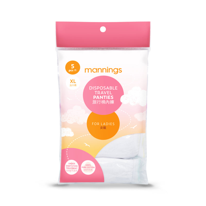 Mannings Disposable Travel Panties For Ladies (XL) 5pcs