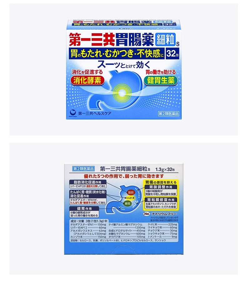 Japan Daiichi Sankyo gastrointestinal medicine fine granules s stomach invigorating, digesting and nourishing the stomach stomach pain stomach bloating indigestion acid reflux