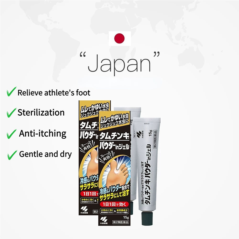 Japan Kobayashi Pharmaceutical Anti-itching Gel for Athlete's Foot Gentle, Dry, Peeling, Anti-itching, Anti-smell, Foot Odor, Hong Kong Foot, Relieve Athlete's Foot, Tinea Pedis